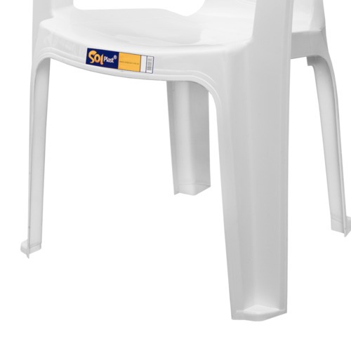 Cadeira plástica com braços - Jacarecica Cadeira plástica com braços - Jacarecica