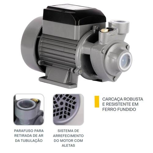 Motobomba periférica 1/2 hp vazão de 33 L/min 32374 - RZ-BP05/M2 220V Motobomba periférica 1/2 hp vazão de 33 L/min 32374 - RZ-BP05/M2 220V