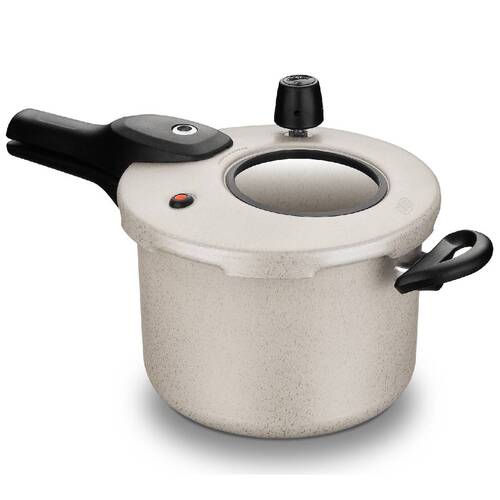 Panela de pressão 4,5 litros com visor e fechamento externo baunilha - 1277 Panela de pressão 4,5 litros com visor e fechamento externo baunilha - 1277