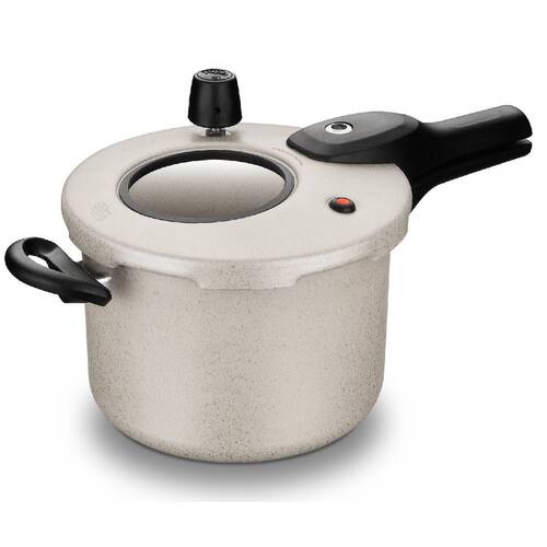 Panela de pressão 4,5 litros com visor e fechamento externo baunilha - 1277 Panela de pressão 4,5 litros com visor e fechamento externo baunilha - 1277