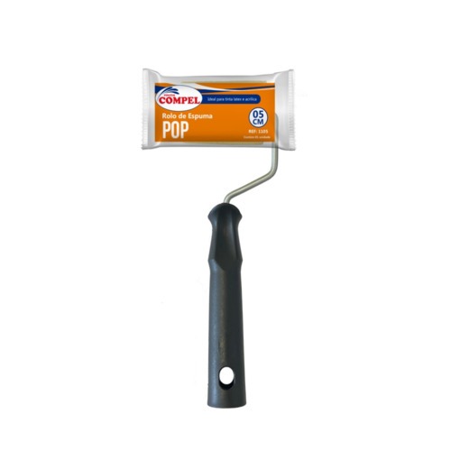 Rolo de espuma para pintura com suporte de 5 cm