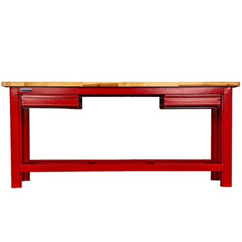 Bancada aberta com 02 gavetas e tampo de madeira pinus - RLL-210 