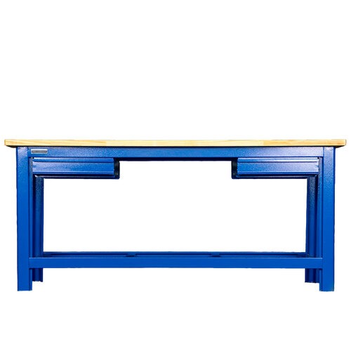 Bancada aberta com 02 gavetas e tampo de madeira pinus - RLL-210A