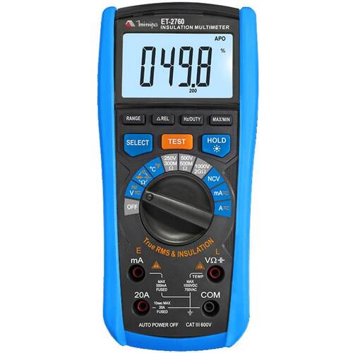Mult�metro Meg�metro digital True RMS AC CAT III 600V - ET-2760