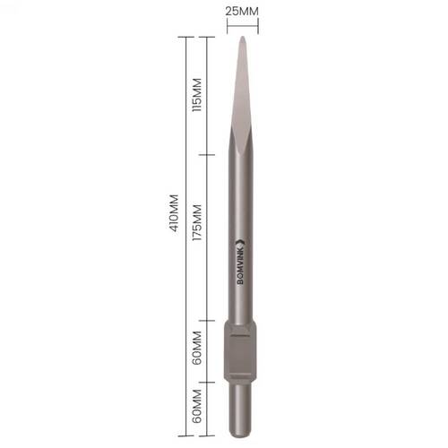 Ponteira manual 25 x 410 mm encaixe sextavado - BOM-1923