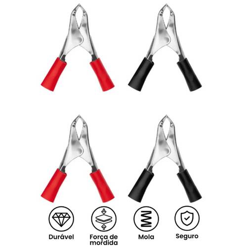 Kit garra jacar� isolante abertura de 21 mm 4 pe�as - BOM-5581