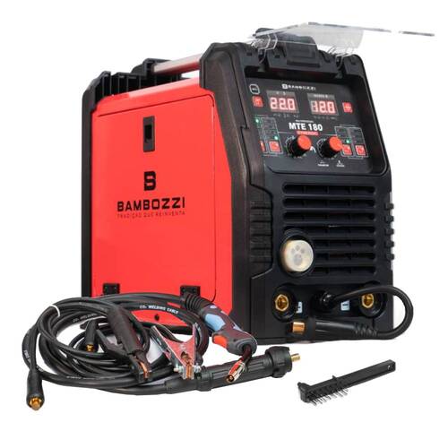 Inversora de solda multiprocesso 180A para Eletrodo Mig e Tig - MTE 180 Synergic  110V/220V