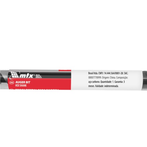Broca espiral para madeira 14 x 230 mm haste sextavada - 701049 Broca espiral para madeira 14 x 230 mm haste sextavada - 701049