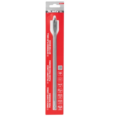 Broca chata longa para madeira 12 x 300 mm - 7040129