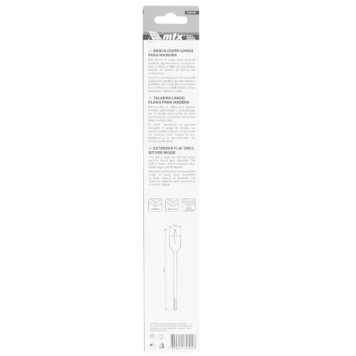 Broca chata longa para madeira 14 x 300 mm - 7040149 Broca chata longa para madeira 14 x 300 mm - 7040149