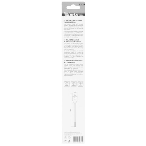 Broca chata longa para madeira 16 x 300 mm - 7040169 Broca chata longa para madeira 16 x 300 mm - 7040169