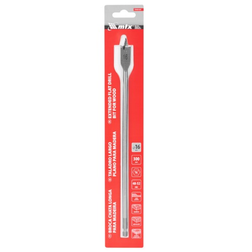 Broca chata longa para madeira 16 x 300 mm - 7040169 Broca chata longa para madeira 16 x 300 mm - 7040169