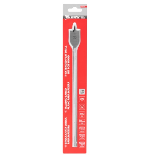 Broca chata longa para madeira 25 x 300 mm - 7040259