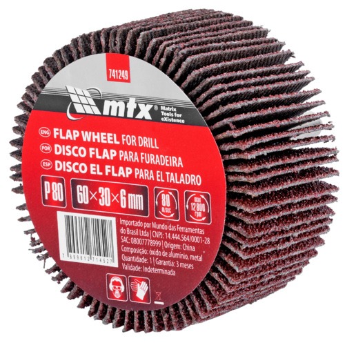 Roda de lixa 60 x 30 mm com haste - 741249 Roda de lixa 60 x 30 mm com haste - 741249