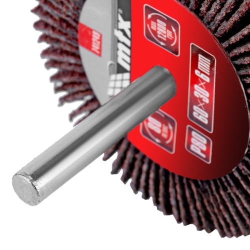 Roda de lixa 60 x 30 mm com haste - 741249 Roda de lixa 60 x 30 mm com haste - 741249