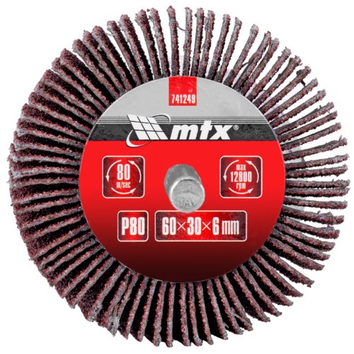 Roda de lixa 60 x 30 mm com haste - 741249 Roda de lixa 60 x 30 mm com haste - 741249