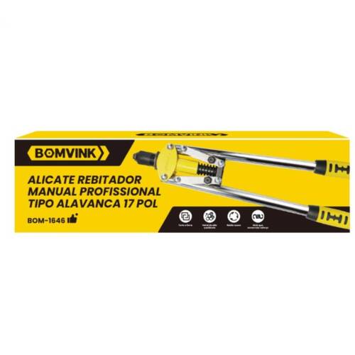 Rebitador manual tipo alavanca para rebites de até 4,8 mm - BOM-1646 Rebitador manual tipo alavanca para rebites de até 4,8 mm - BOM-1646