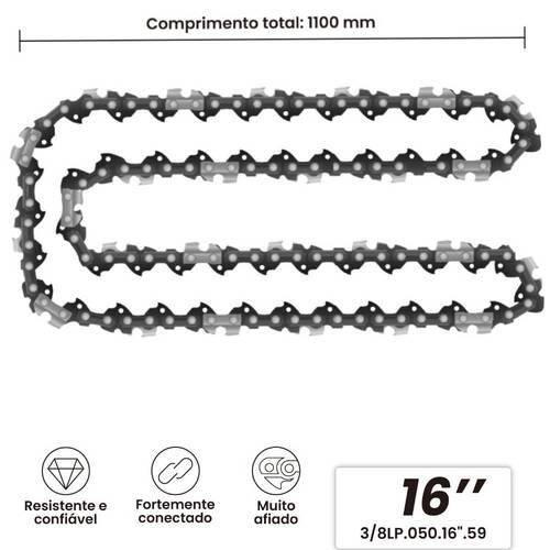 Corrente para motosserra 1100 mm - BOM-5627 Corrente para motosserra 1100 mm - BOM-5627
