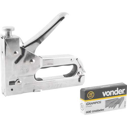 Grampeador e pinador manual em chapa de a�o cromado - 28.98.200.000