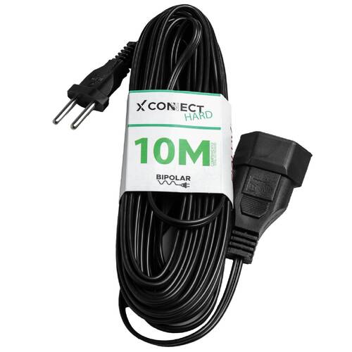 Extensão elétrica 10 metros 1 tomada 2 x 0,75 mm 10A bipolar - Connect Hard Extensão elétrica 10 metros 1 tomada 2 x 0,75 mm 10A bipolar - Connect Hard