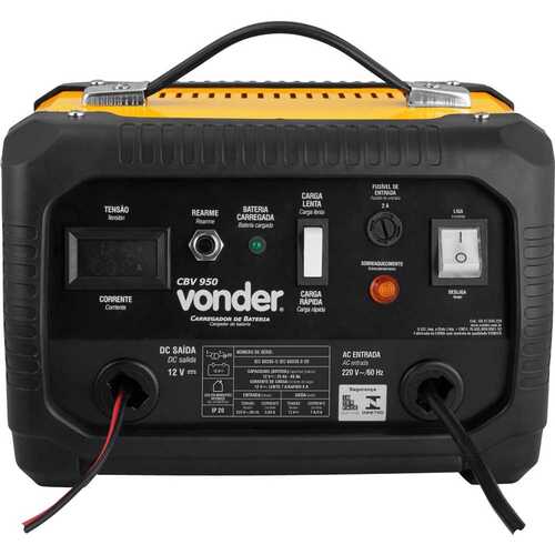 Carregador de bateria portátil 12 volts - CBV950 220V Carregador de bateria portátil 12 volts - CBV950 220V