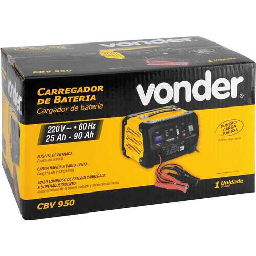 Carregador de bateria portátil 12 volts - CBV950 220V Carregador de bateria portátil 12 volts - CBV950 220V