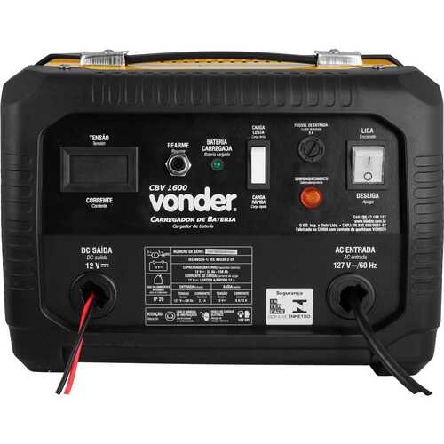 Carregador de bateria portátil 12 volts - CBV1600 110V Carregador de bateria portátil 12 volts - CBV1600 110V