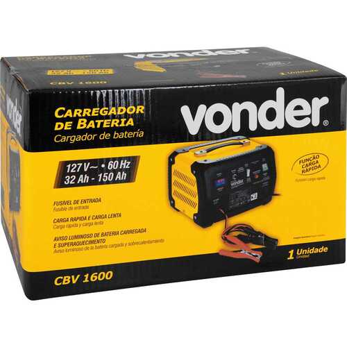 Carregador de bateria portátil 12 volts - CBV1600 110V Carregador de bateria portátil 12 volts - CBV1600 110V