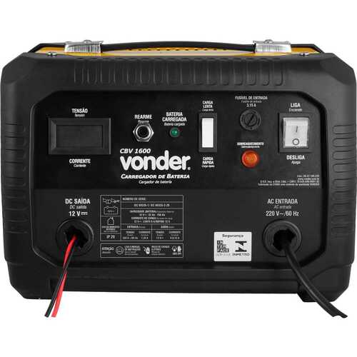 Carregador de bateria port�til 12 volts - CBV1600  220V