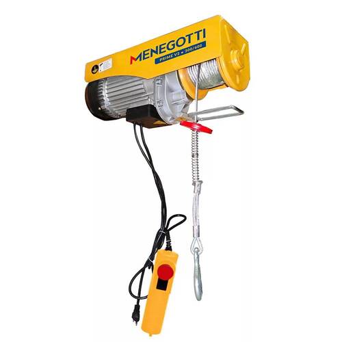 Guincho talha elétrica 300/600kg elevação até 12m Prime V2 com Caçamba de 50L 220V Guincho talha elétrica 300/600kg elevação até 12m Prime V2 com Caçamba de 50L 220V