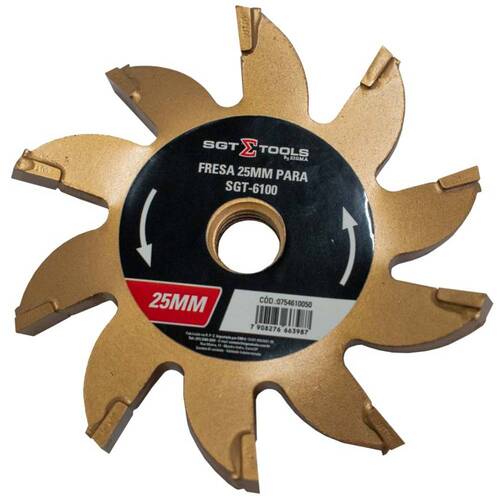 Fresa 25 mm para cortador de parede elétrico SGT-6100 Fresa 25 mm para cortador de parede elétrico SGT-6100