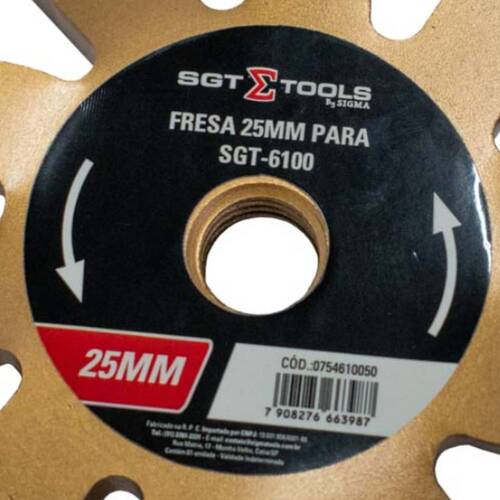 Fresa 25 mm para cortador de parede elétrico SGT-6100 Fresa 25 mm para cortador de parede elétrico SGT-6100