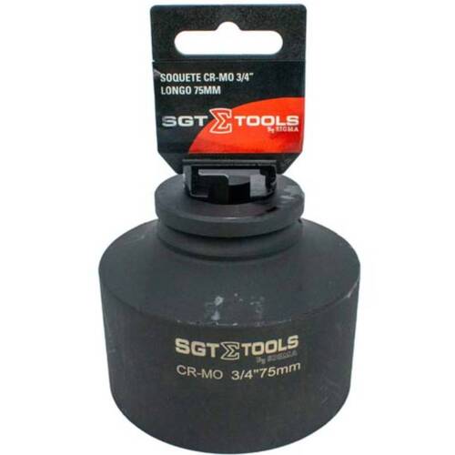 Soquete sextavado de impacto longo 75 mm encaixe 3/4 Soquete sextavado de impacto longo 75 mm encaixe 3/4
