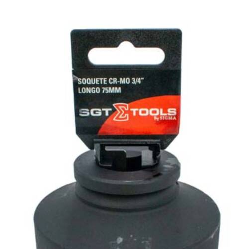 Soquete sextavado de impacto longo 75 mm encaixe 3/4 Soquete sextavado de impacto longo 75 mm encaixe 3/4