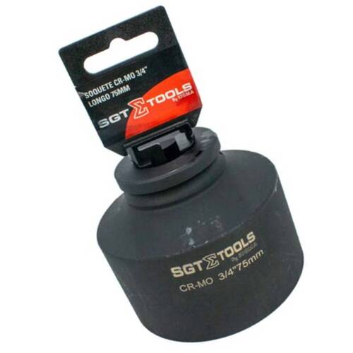 Soquete sextavado de impacto longo 75 mm encaixe 3/4 Soquete sextavado de impacto longo 75 mm encaixe 3/4