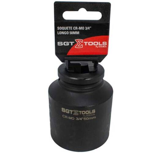 Soquete sextavado de impacto longo 50 mm encaixe 3/4 Soquete sextavado de impacto longo 50 mm encaixe 3/4