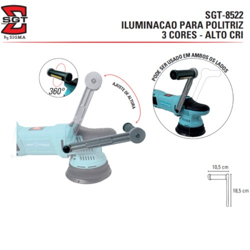 Iluminação led para Politriz 3 cores alto cri - SGT-8522 Iluminação led para Politriz 3 cores alto cri - SGT-8522
