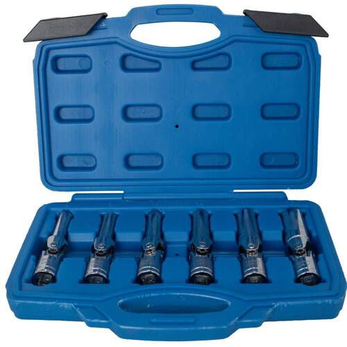 Jogo de soquete para vela articulada 8 a 16 mm com 6 peças Jogo de soquete para vela articulada 8 a 16 mm com 6 peças