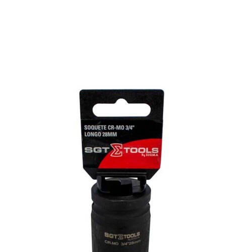 Soquete sextavado de impacto longo 28 mm encaixe 3/4