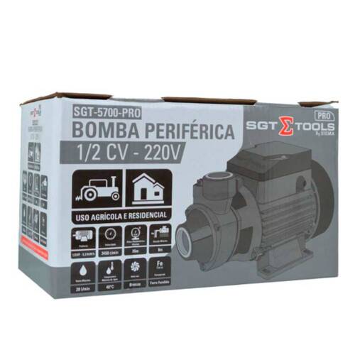 Motobomba periférica 1/2 hp vazão de 28 L/min - SGT-5700-PRO 220V Motobomba periférica 1/2 hp vazão de 28 L/min - SGT-5700-PRO 220V