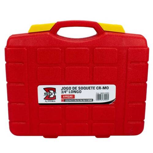 Jogo de soquetes longo aço cromo molibdênio encaixe 3/4 Jogo de soquetes longo aço cromo molibdênio encaixe 3/4