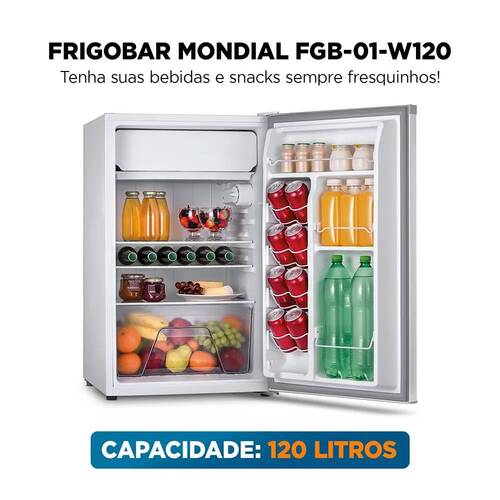Frigobar 120 litros porta revers�vel branco - FGB-01-W120  110V