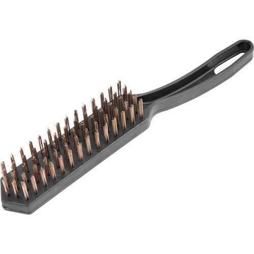 Escova de aço manual com 5 fileiras cabo plástico Escova de aço manual com 5 fileiras cabo plástico