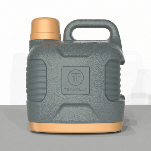 Garrafão térmico 5 Litros cinza plus com amarelo sertão - Supertermo Garrafão térmico 5 Litros cinza plus com amarelo sertão - Supertermo