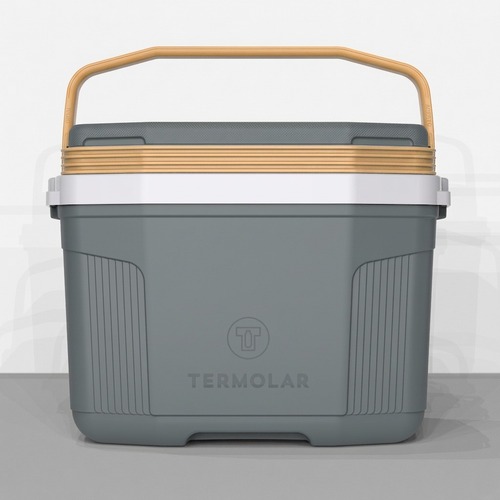 Garrafão térmico 5 Litros cinza plus com amarelo sertão - Supertermo Garrafão térmico 5 Litros cinza plus com amarelo sertão - Supertermo