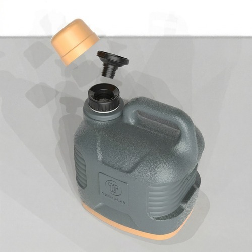 Garrafão térmico 5 Litros cinza plus com amarelo sertão - Supertermo Garrafão térmico 5 Litros cinza plus com amarelo sertão - Supertermo