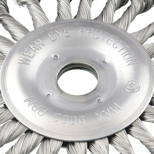Escova de a�o inox circular torcida 4.1/2