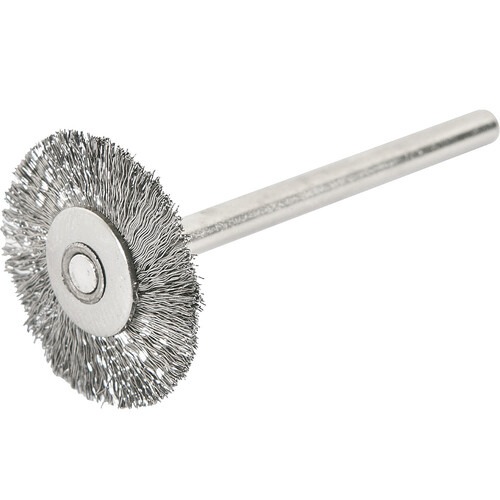Escova de aço inox circular ondulada 20 mm para micro retífica Escova de aço inox circular ondulada 20 mm para micro retífica