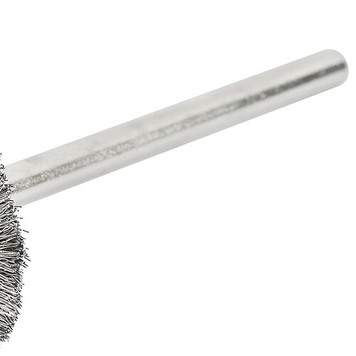 Escova de aço inox circular ondulada 20 mm para micro retífica Escova de aço inox circular ondulada 20 mm para micro retífica