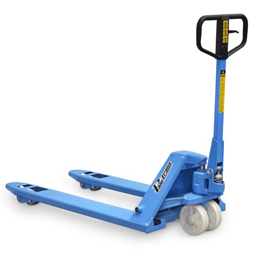 Transpalete hidráulico 2.500 kg 525 mm com rodas duplas de nylon - TM2500 RTN Transpalete hidráulico 2.500 kg 525 mm com rodas duplas de nylon - TM2500 RTN